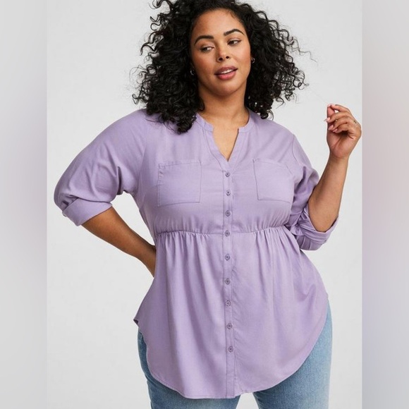 Torrid Long-Sleeved Babydoll Tunic - NEW - Size 4 (26) - Picture 1 of 5